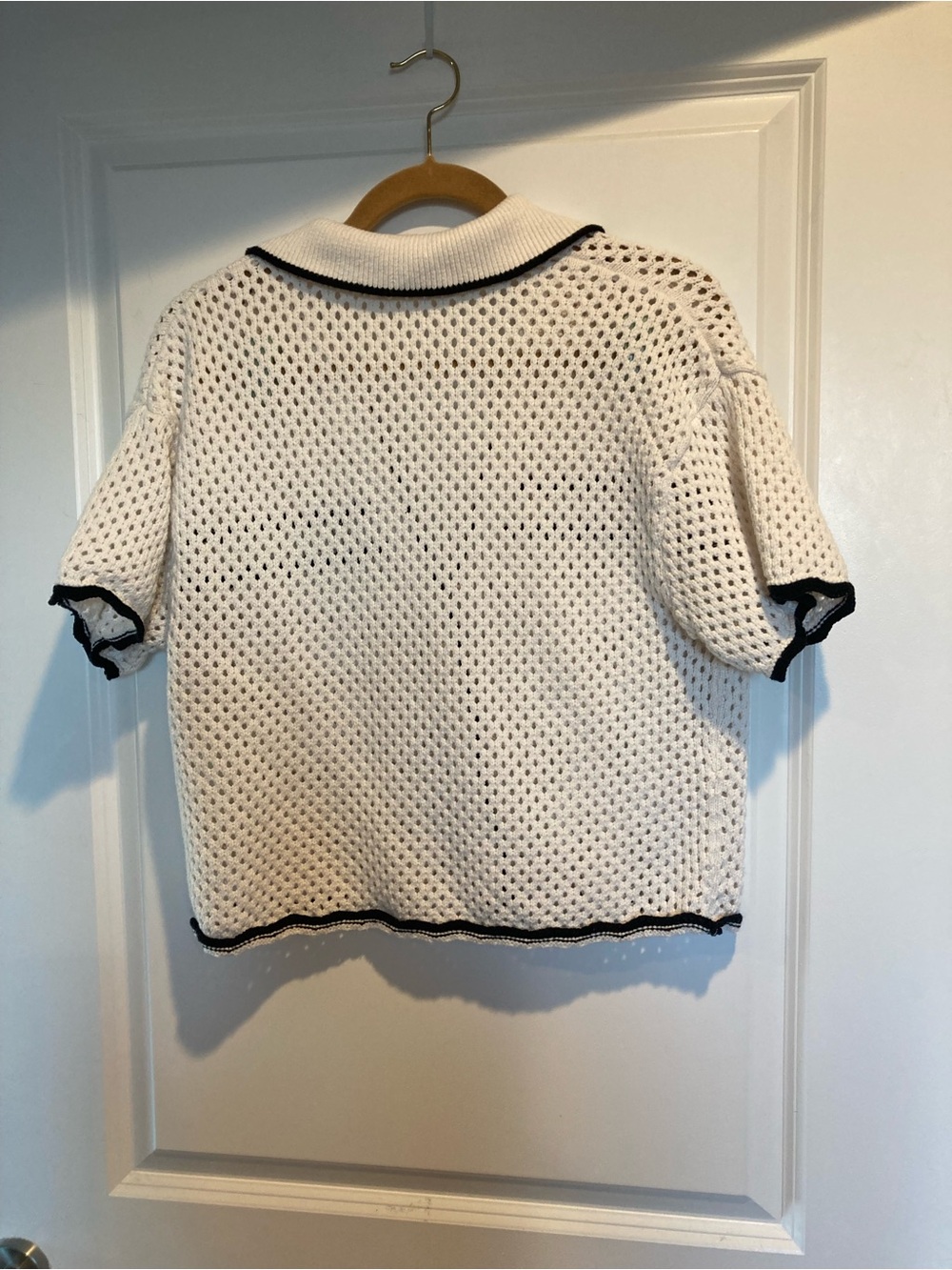 Abercrombie & Fitch White Open-Knit Sweater - Picture 2 of 4
